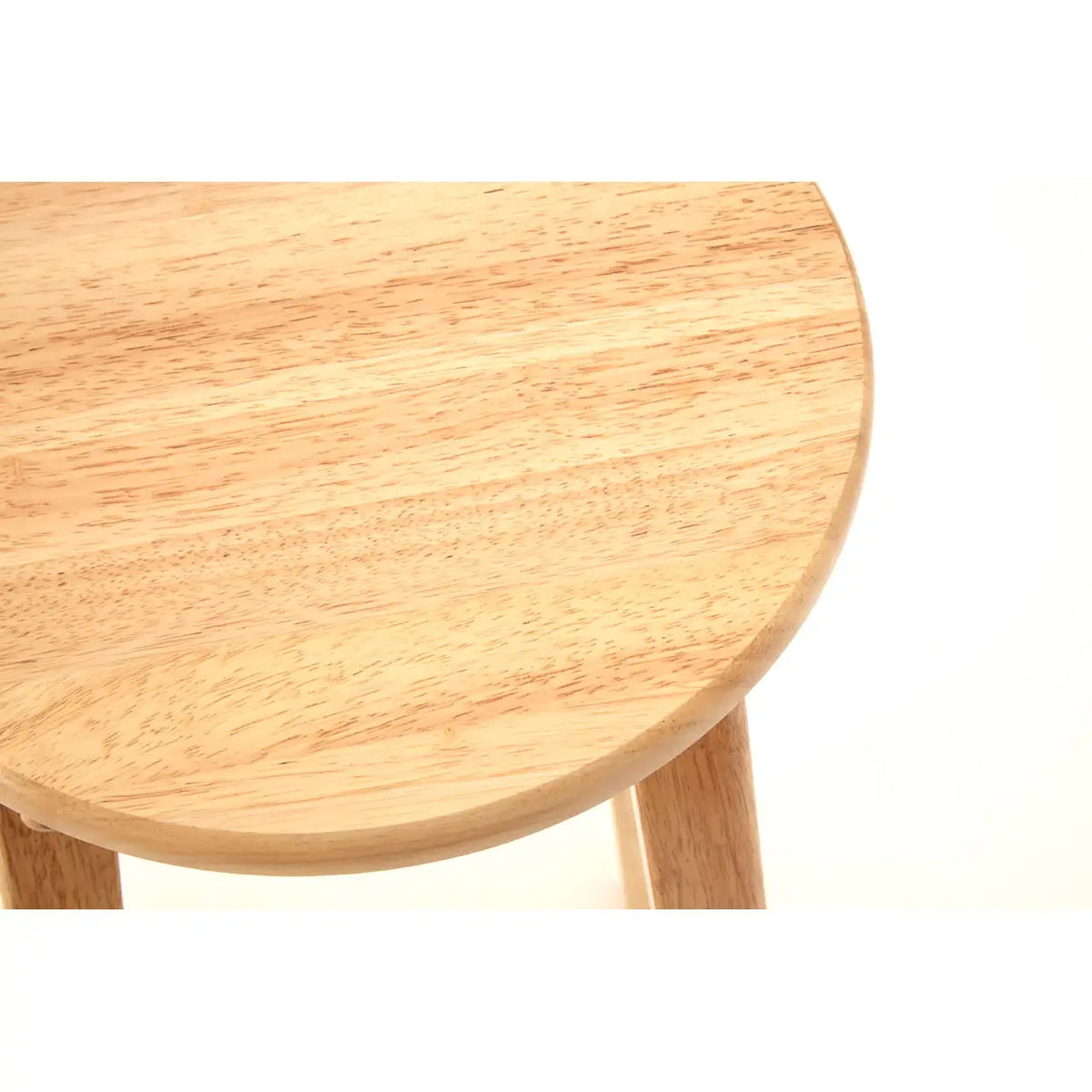 Natural Hevea Wood Rubberwood Tall Bar Stool