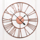 Vintage Copper Effect 92cm Wall Clock