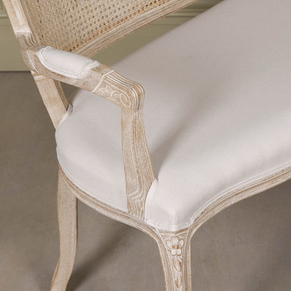 Wooden Louis Upholstered 2 Seater Settee
